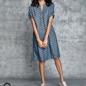 Chico's endless seahorses knee length beach vacation Bohemian dress